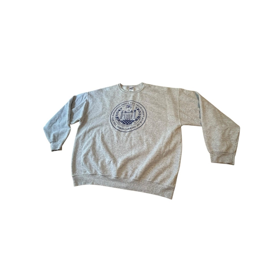 North Carolina Masonic Lodge Jerzees Blend Men's 2XL Gray Sweatshirt